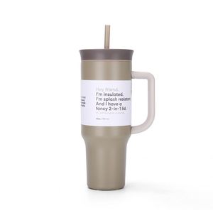 40Oz Stainless Steel Modern Minimalist <b>Large</b> Capacity Vacuum Insulated Coffee Thermos Tumbler <b>Cup</b> Mug With Drop-Resistant Design - Product Image 4