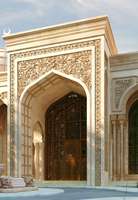 Porte de mosquée en métal conception espace cadre structure en acier porte de mosquée
