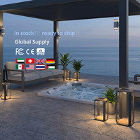 Lampu Lantai LED Tenaga Surya Aluminium Putih Tahan Air IP65 untuk Pergola, Taman, dan Spa Luar Ruangan