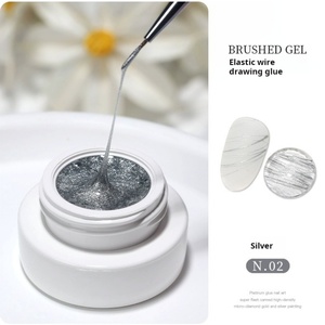 2024 New Nail Art UV Gel Stretch Pull Special Nail <b>Painting</b> Glue in Black and White Shop Exclusive - Product Image 5