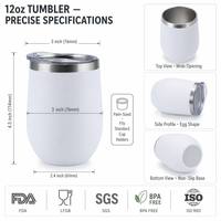 Taza de Café de Acero Inoxidable con Recubrimiento en Polvo, Libre de BPA, de 12 oz, Taza de Viaje con Aislamiento Térmico al Vacío de Doble Pared