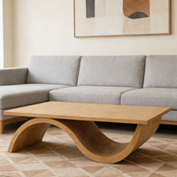 Table basse en bois créative de luxe, forme unique, table en bois massif, meubles personnalisés pour la maison, cour, salon