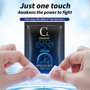 COKELIFE OEM 20 piezas/caja Toallitas orgánicas retardantes del dolor sexual con extracto herbal, toallitas húmedas con aceite para retrasar la eyaculación en hombres - Product Image 3