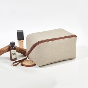 Sac de rangement en toile avec fermeture éclair, sac de voyage portable de grande capacité, sac de toilette - Product Image 2