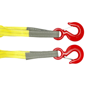 مزدوجة الساق البوليستر حزام الرافعات شقة مع الرابط الرئيسي وخطاف حبال لمختلف رفع والتزلج الاحتياجات - Product Image 3