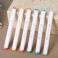Ensemble de marqueurs multicolores de haute qualité pour le dessin et la peinture, encre permanente double pointe, recharge 6 mm, ensemble de jouets de peinture