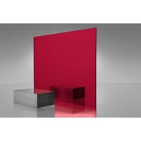 Grand miroir rouge acrylique feuilles vierges carreaux non vitrés pour la décoration murale de bureau à domicile et de gymnases commerciaux coupe personnalisée traitée
