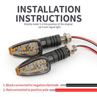 2 adet/takım yüksek kaliteli motosiklet modifiye Scooter elektrikli bisiklet LED göstergesi 12V dönüş sinyal ışığı