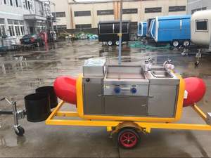 Ce Goedgekeurde Commerciële Gebruikte Mobiele Hotdog Stand Kar Op Wielen Met Grill - Product Image 6
