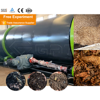 Cuve de Fermentation Rotative Cylindrique pour la Production d'Engrais Organique Microbien, Vessel de Compostage, Moteur avec Garantie de 5 Ans