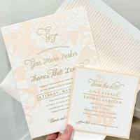 Invitations de mariage haut de gamme personnalisées, cartes de vœux premium, cartes postales, impression sur papier cartonné texturé gaufré