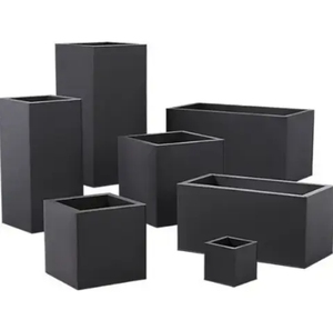 Jardinières Métalliques Rectangulaires Sur Mesure, Grands Bacs à Fleurs d'Extérieur pour Jardin - Product Image 1