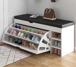 ชั้นวางรองเท้าขนาดเล็กแบบเอียงง่าย, ชั้นวางรองเท้าที่วาง<span class=keywords><strong>รองเท้า</strong></span>ที่วางเท้าสำหรับร้านขายเสื้อผ้าที่เก็บ<span class=keywords><strong>รองเท้า</strong></span> - Product Image 5