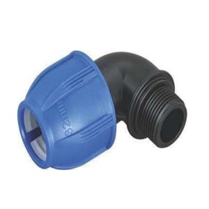 Raccords de compression de tuyau HDPE de coude de réduction de coude de filetage mâle d'approvisionnement direct d'usine d'Inde - Product Image 1