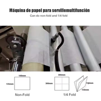 Machine à plier les serviettes en papier en rouleau jumbo simple, 8 sorties, avec rouleau de gaufrage acier-laine pour serviettes moelleuses