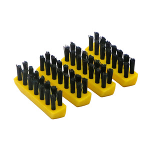 Yellow Plastic Cleaning <b>Brush</b> Block Black Wire Bristle <b>Scrub</b> <b>Brush</b> Holder for Workshop Equipment Cleaning - Product Image 1
