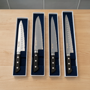 Seki Japan Stainless Steel Wave Blade Chef <b>Knife</b> Ambidextrous Plastic Handle Serrated Edge Dishwasher Safe - Product Image 2