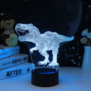 Howlighting مخصص تصميم 3D الوهم 7 اللون اللمس 3D البصرية الصمام ليلة ضوء 3D ليلة مصباح للأطفال USB مكتب