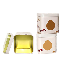 Boîte à thé personnalisée avec logo, revêtement UV, colorée, DIY, emballage cadeau, boîte en étain carrée ou rectangulaire, boîte souvenir