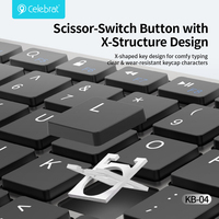 Combo de Teclado y Ratón Inalámbrico Delgado para Juegos KB-04, 2.4G, Recargable, Silencioso, Disponible en Stock