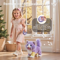 Jouet interactif électrique pour bébé, chat en peluche musical Tumama Kids, poupée chaton simulée qui léche sa langue et marche