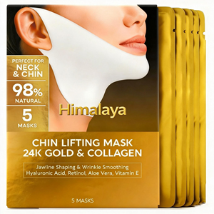 <span class=keywords><strong>Masque</strong></span> Visage Hydratant Végétalien au Collagène et Or 24K à Marque Blanche, Acide Hyaluronique, Raffermissant Anti-Âge, Patch Lifting Menton et <span class=keywords><strong>Cou</strong></span> - Product Image 1