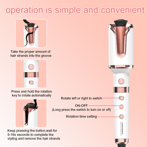<span class=keywords><strong>2026</strong></span> स्वचालित सिरेमिक इलेक्ट्रिक कर्लिंग आयरन घूर्णन मशीन कर्लर्स जादू निजी लेबल बाल क्रिमपर ptc lcd - Product Image 3