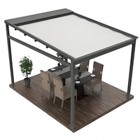Aluminium versenkbares Dach Außen wasserdicht PVC Pergola Motorisierte elektrische Baldachin Klapp PatiS hade Automatische Markise für den Garten