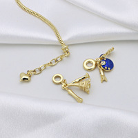 Pendentif en émail couleur or, motif avion, fusée et Terre, avec zircon, bijoux géométriques tendance pour femmes, vente en gros
