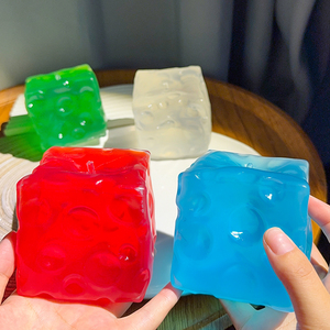 Giocattolo Squishy Trasparente a Forma di Formaggio in Gelatina, Realizzato in Materiale TPE, a Lenta Risalita, Antistress Sensoriale per Alleviare l'Ansia - Product Image 2