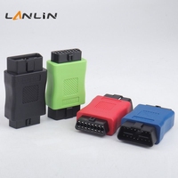 Conector Adaptador OBD2 16P Totalmente Alimentado, 12V/24V, Resistente al Desgaste, Enchufe de Prueba para Automóvil