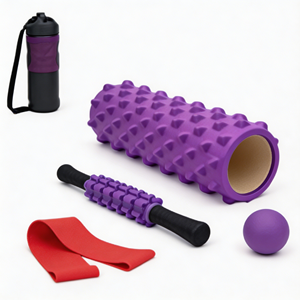 Juego de Rodillos de Espuma para Yoga 6 en 1, Estilo Clásico, con Banda de Resistencia, Palo de Masaje y Pelota, Hecho de Material EVA Ecológico y Duradero, Venta al Por Mayor - Product Image 1