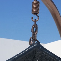 Chaises oeufs pliantes personnalisées en usine hamac de jardin patio extérieur rotin balançoire en osier chaise oeuf suspendue avec support en métal