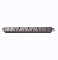 Armoire de données 8 voies pdu à montage horizontal pdu armoire de 19 pouces pdu avec prises de type universel