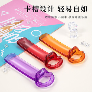 Plastic Bottle Opener Multi Function Flat Shape Colorful Manual Can Opener <b>Beer</b> Opener With Logo Printing Option - Product Image 5