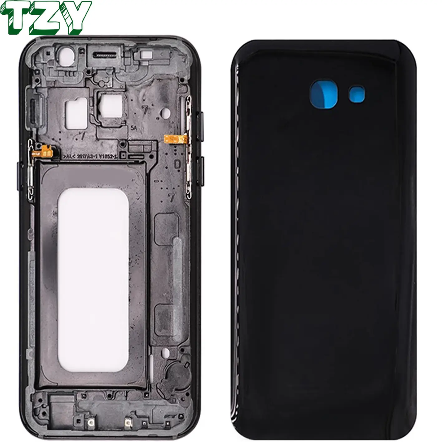 Reemplazo de la cubierta de la batería para Samsung Galaxy A3, A320, A5, A520, A7, A720, 2017, puerta trasera con adhesivo