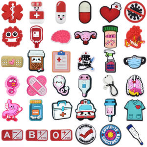 Accesorios de PVC para Zapatos al por Mayor, Dijes de Doctor, <span class=keywords><strong>Ambulancia</strong></span>, Uniforme de Enfermera, Vendaje, para Decoración de Zapatos y Crocs - Product Image 1