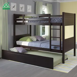 Desain ODM/OEM Furnitur Anak-anak Twin Over Twin Wood Bunk Bed untuk Anak-anak atau Anak-anak