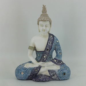 Mesa decorativa Feng Shui hecha a mano, estatua de Buda sentado, Buda de resina <span class=keywords><strong>meditando</strong></span> - Product Image 6