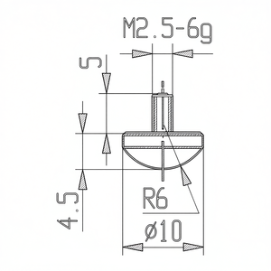 Puntas de medición para comparadores M2.5 6g R6 10 Sensor Hardware - Product Image 1