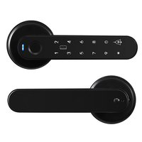 Cerradura de Puerta con Huella Digital Aiendi Tuya, Cerradura Interior de Seguridad con Código Digital sin Llave para Dormitorio, Apartamento o Alquiler