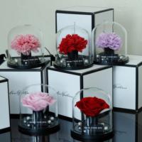 Lovebay <strong>Best</strong> <strong>Selling</strong> Mothers Day Gift Box Eternal Rose <strong>Glass</strong> Dome Custom Logo Preserved <strong>Flower</strong> Natural Wholesale Preserved Rose