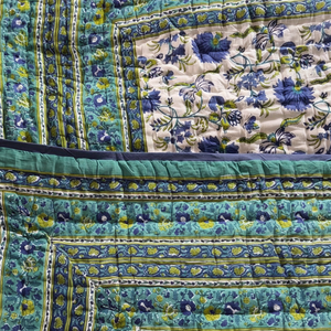 Meilleure qualité pur coton biologique Voile ensemble de literie à la main couette réversible Razai main bloc imprimé Patchwork chaud maison couette - Product Image 1