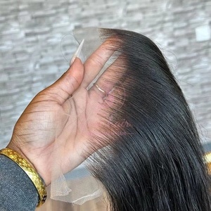 Recto Real HD cierre 13x4 Cierre solo derretir la piel prearrancado Invisible HD encaje 4x4 4x6 5x5 encaje Frontal 100% cabello humano crudo - Product Image 1