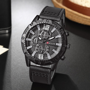 Nuovo Elegante Orologio al Quarzo da <span class=keywords><strong>Uomo</strong></span> con Cassa in Lega, Cinturino in Ecopelle, Quadrante con Lancette, Stile Antico - Product Image 3
