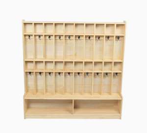 Porte-gobelet et porte-serviettes en bois massif au design moderne pour enfants Tenture murale pour l'école <span class=keywords><strong>maternelle</strong></span> et l'extérieur - Product Image 1