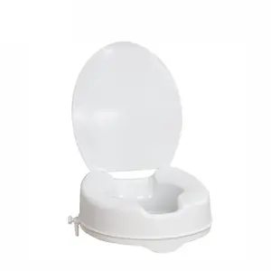 High Quality Plastic Raised Toilet Seat With Cover für Disabled People