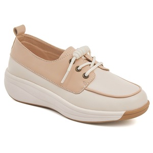 Chaussures coréennes tendance <span class=keywords><strong>à</strong></span> talon compensé de 4 cm en cuir de vachette, légères, antidérapantes, mocassins plateforme pour femmes âgées - Product Image 5