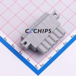 231-106/031-000 Plug-in Terminal Block Connector ( Pitch: 5mm )( Color: Gray )( Total PIN Count: 6P )( Number of Rows: 1 ) - Product Image 2