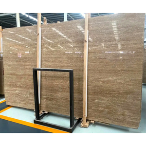 Dalle de travertin en pierre naturelle Wabi-sabi jaune beige pour baignoire panneau mural de dessus de vanité carreaux de sol de salle de bain décoration de la maison - Product Image 6